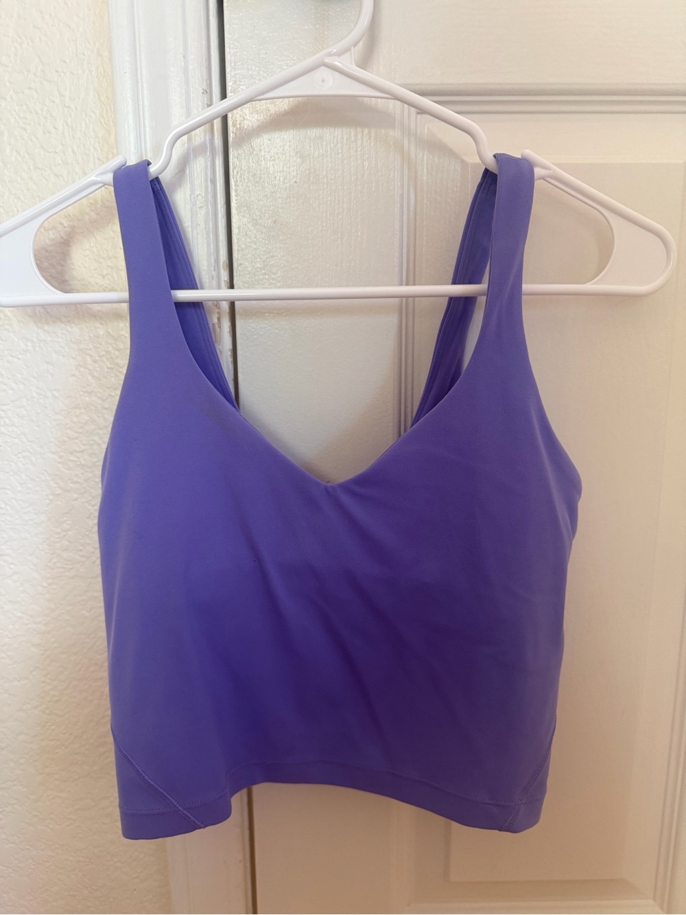 Lululemon Purple V-Neck Active Crop Tank